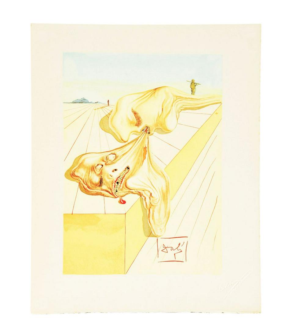 SALVADOR DALI (SPANISH, 1904 - 1989) "MEN WHO DEVOUR THEMSELVES". (1 of 6)