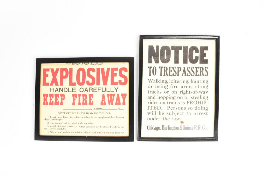 LOT OF 2: RAILROAD POSTERS. (1 of 1)