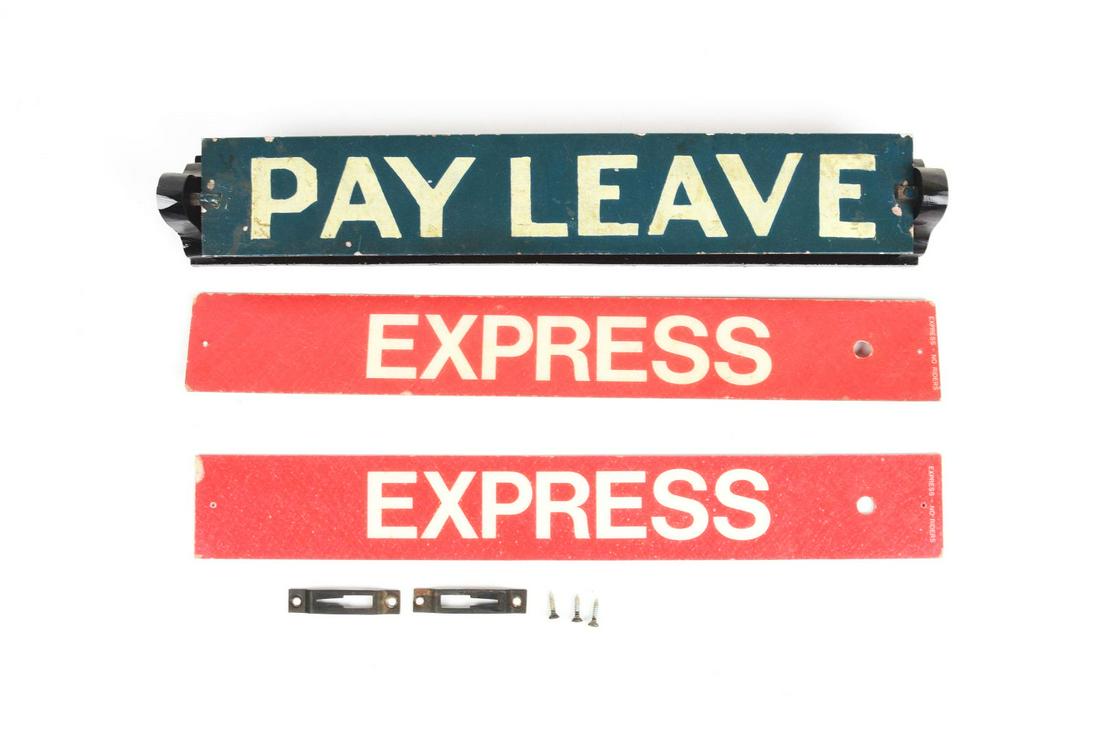 LOT OF 3: RAILROAD SIGNS. (1 of 2)