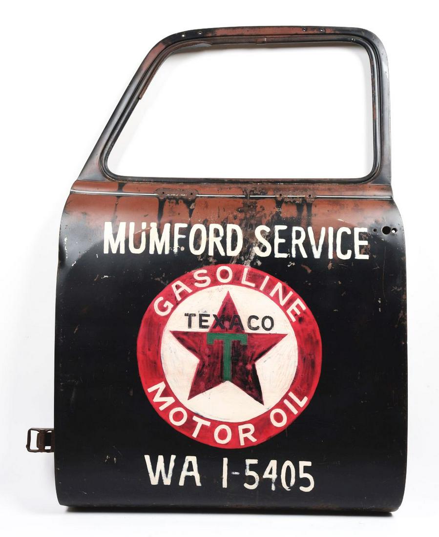 MUMFORD SERVICE TEXACO DOOR. (1 of 2)