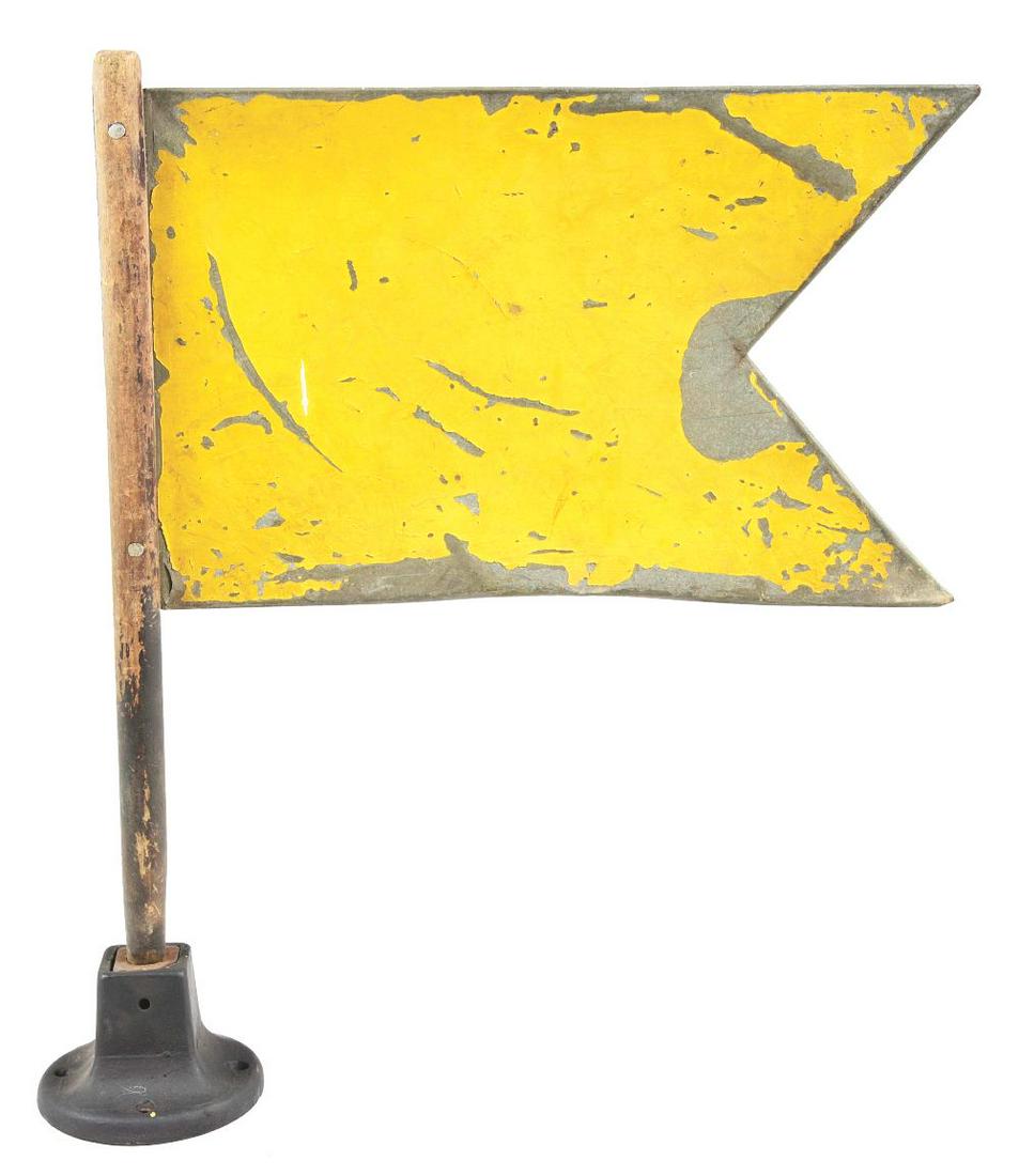 RAILROAD INTERLOCKING TOWER FLAG. (1 of 2)