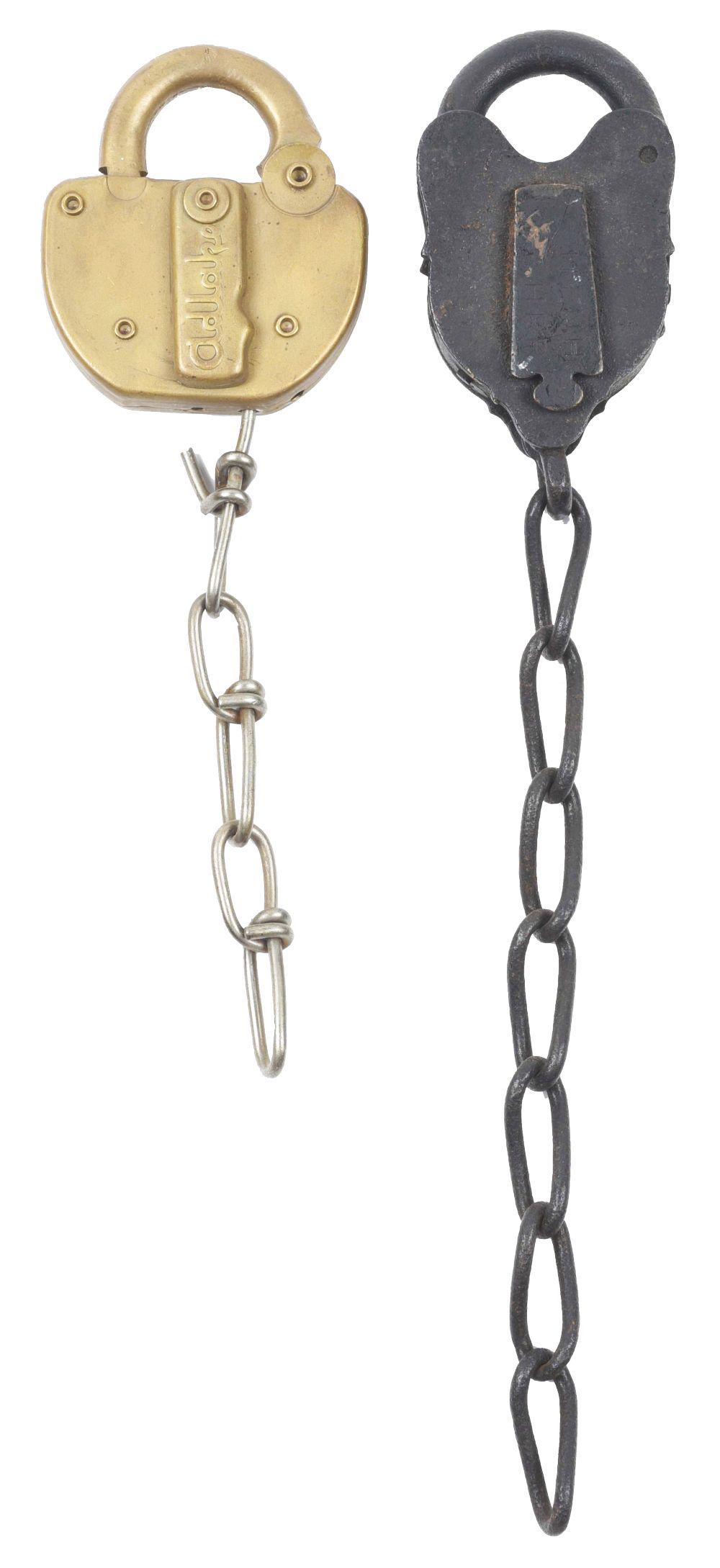 LOT OF 2: RAILROAD LOCKS. (1 of 5)