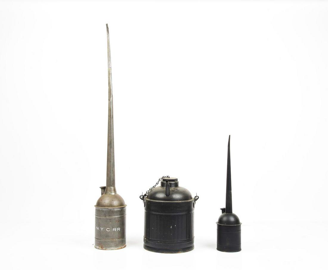 LOT OF 3: RAILROAD TINWARE. (1 of 3)