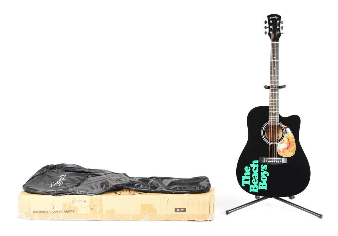 BRIAN WILSON SIGNED "THE BEACH BOYS" ACOUSTIC GUITAR. (1 of 4)