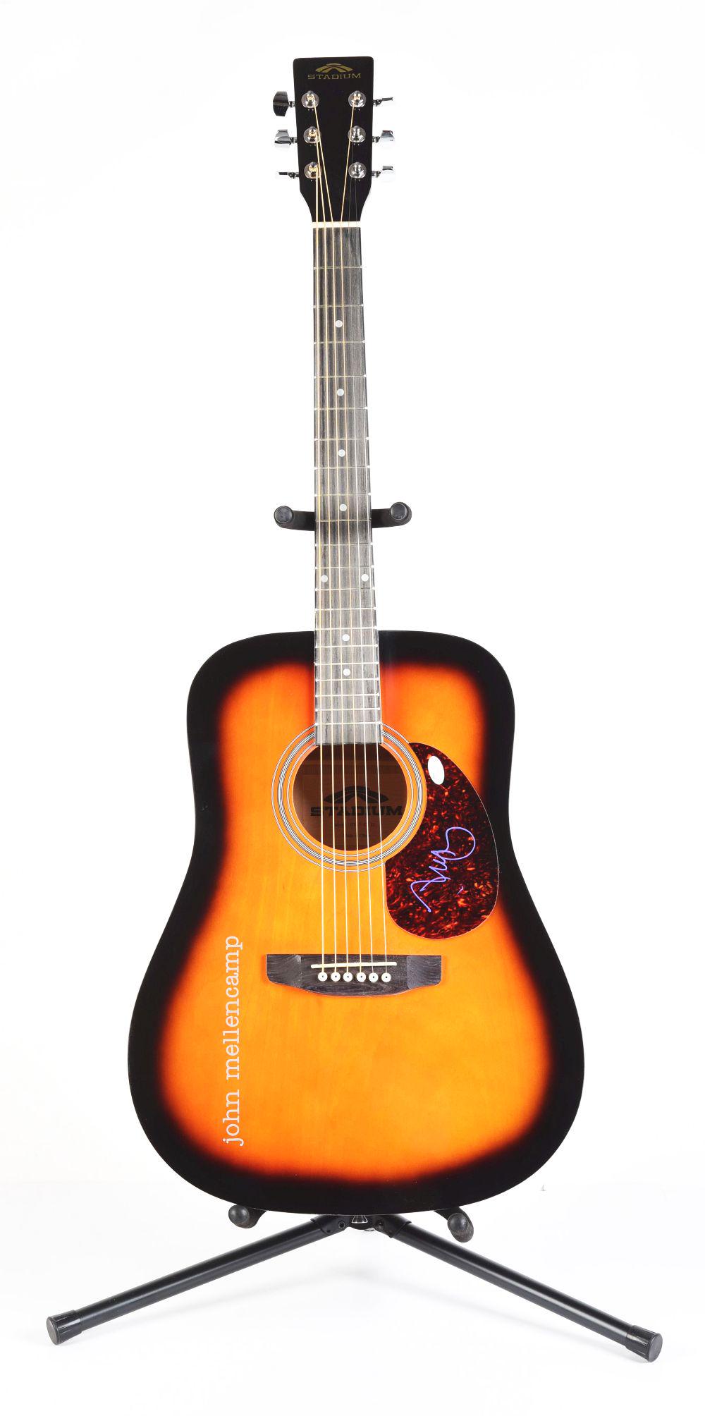 JOHN MELLENCAMP SIGNED ACOUSTIC GUITAR. (1 of 3)