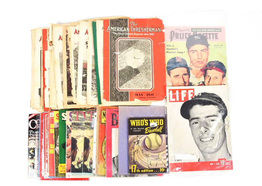 LOT OF APPROXIMATELY 25: VARIOUS VINTAGE AND CONTEMPORARY SPORTS AND FARM RELATED MAGAZINES. (1 of 1)