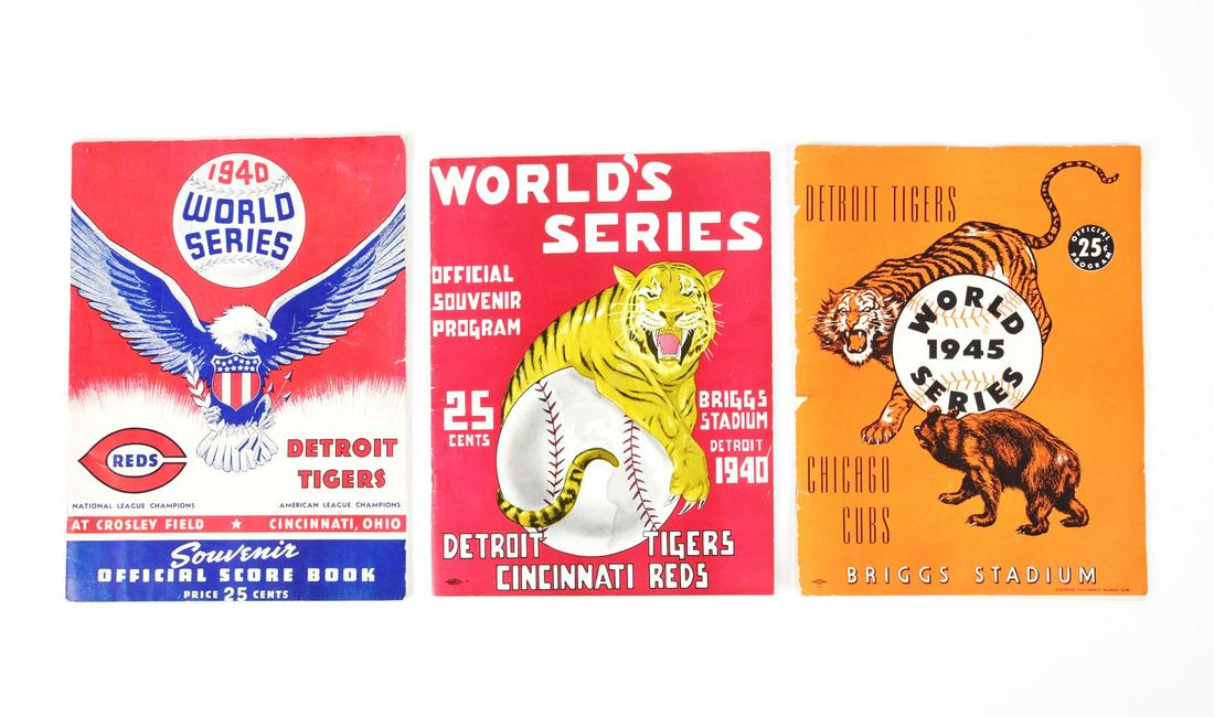 LOT OF 3: VINTAGE WORLD SERIES PROGRAMS. (1 of 2)
