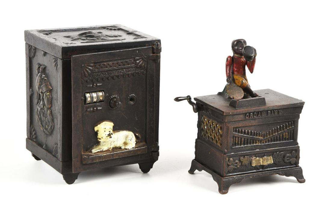 LOT OF 2: CAST IRON MECHANICAL BANKS. (1 of 3)