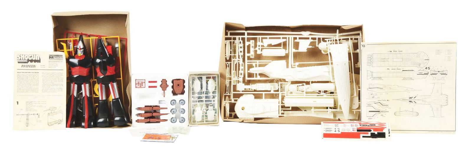 LOT OF 4: VARIOUS SPACE AND ROBOT MODEL KITS. (1 of 3)