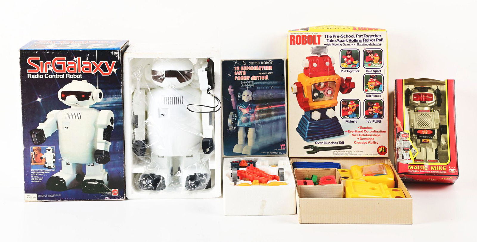 LOT OF 4: VARIOUS ROBOTS IN ORIGINAL BOXES. (1 of 2)