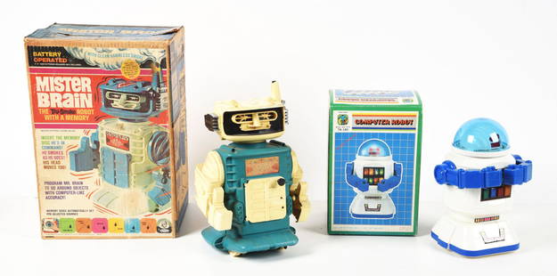 1969 Remco Mister Brain Battery-Operated Robot in the Box – The