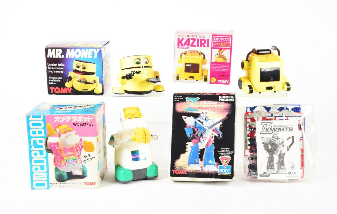 LOT OF 4: TOMY ROBOTS IN BOXES. (1 of 1)