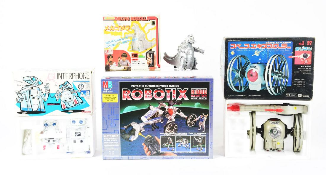 LOT OF 4: GERMAN & JAPANESE SPACE-TYPE TOYS IN ORIGINAL BOXES. (1 of 1)
