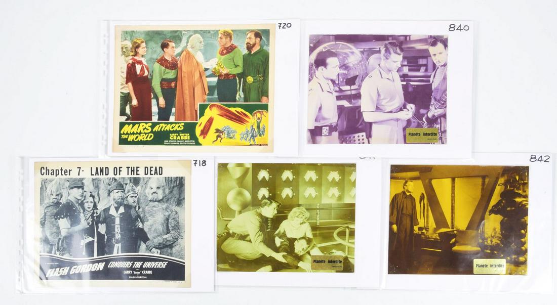 LOT OF 7: VINTAGE & CONTEMPORARY SCIENCE FICTION MOVIE LOBBY CARDS. (1 of 1)