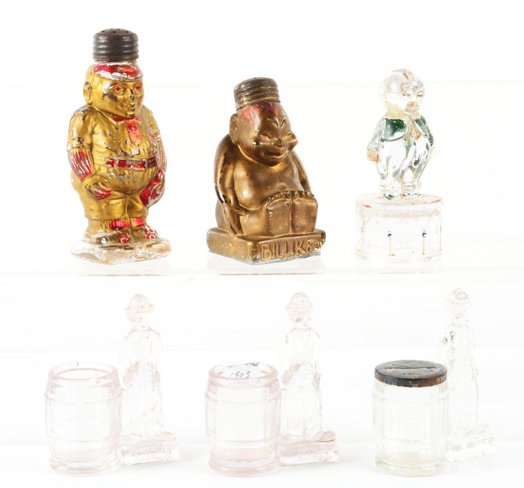 LOT OF 6: VINTAGE GLASS CANDY CONTAINERS. (1 of 1)