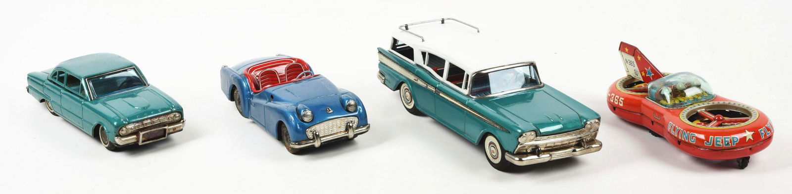 LOT OF 4: VARIOUS JAPANESE FRICTION VEHICLE TOYS. (1 of 2)