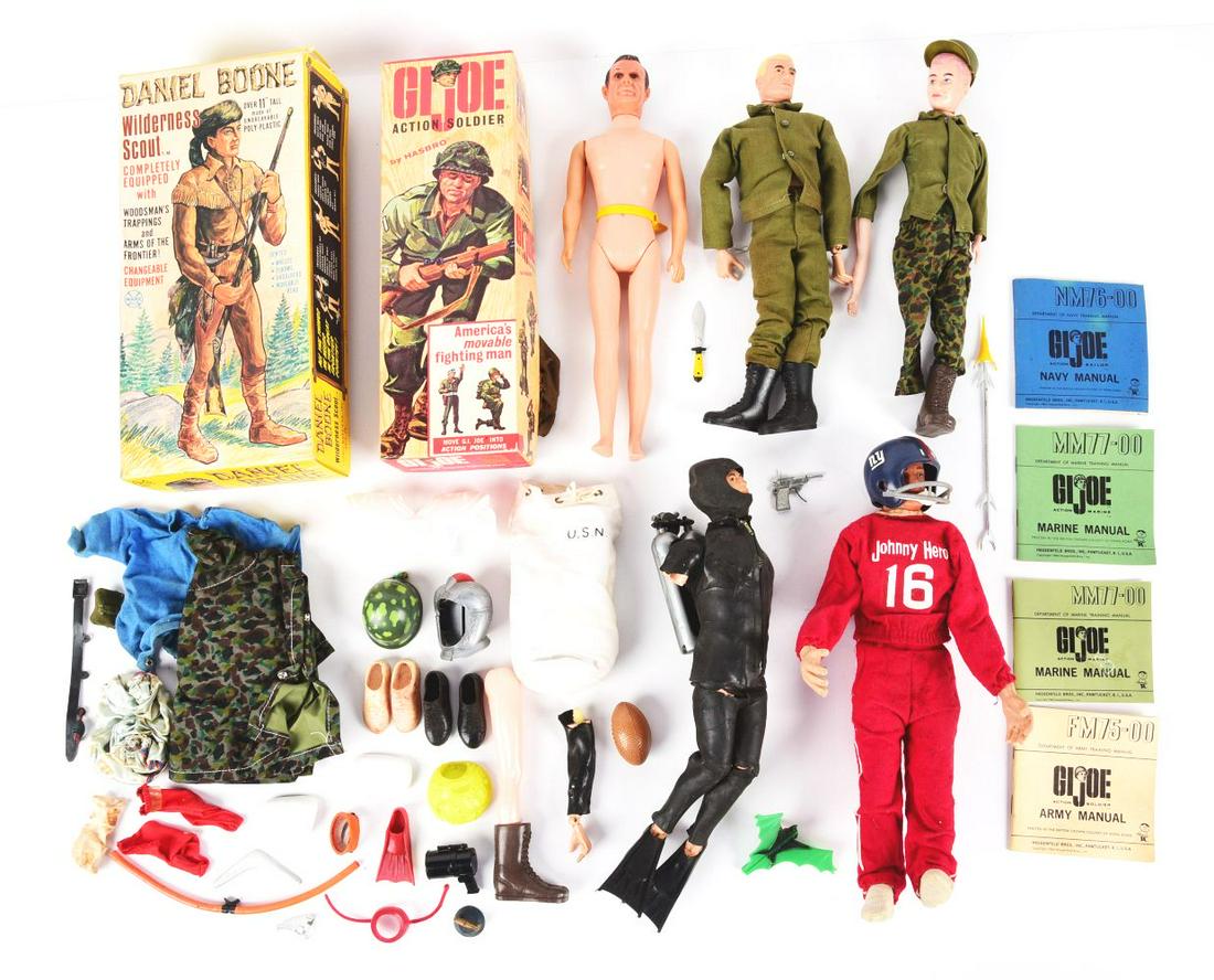 LARGE LOT OF G.I. JOE, JAMES BOND & OTHER FIGURES. (1 of 1)