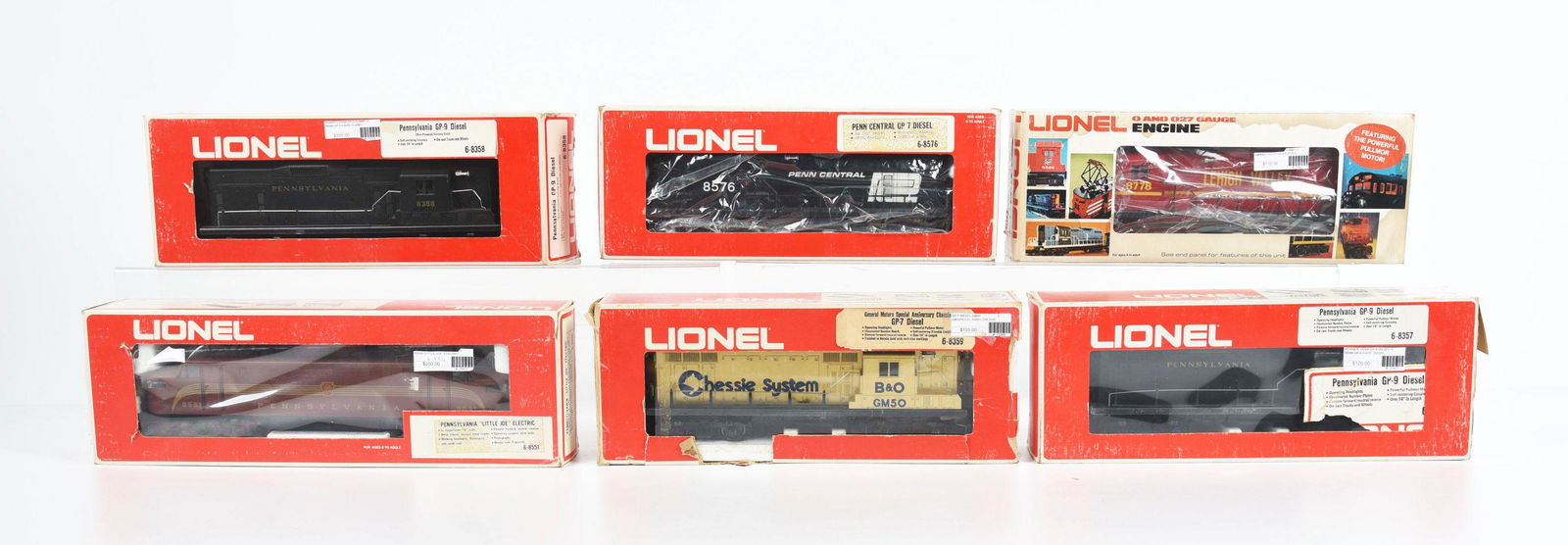 LOT OF 6: VARIOUS MPC LIONEL POWERED TRAIN DIESEL ENGINES. (1 of 1)