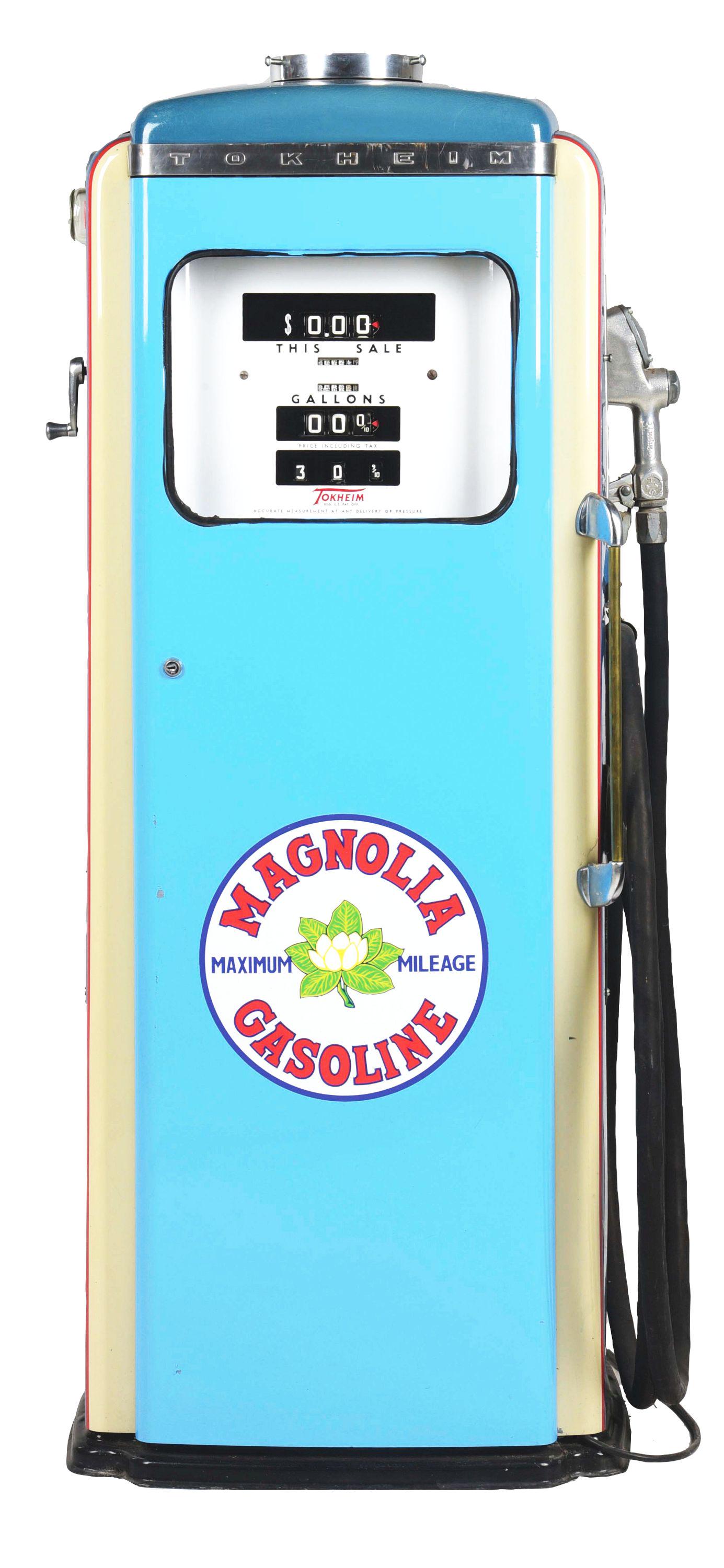 TOKHEIM MODEL #300 GAS PUMP RESTORED IN MAGNOLIA GASOLINE. (1 of 10)