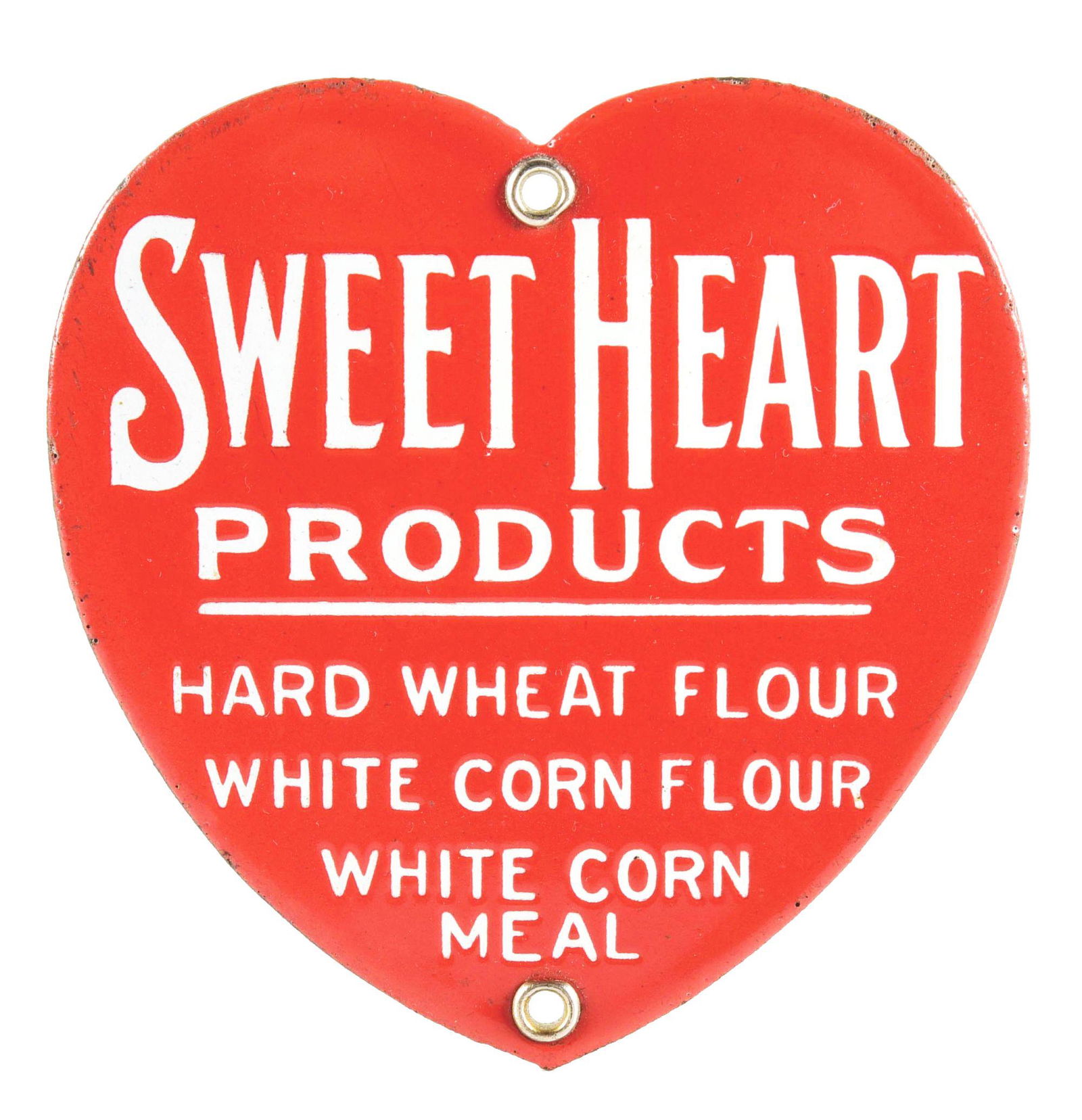 SWEET HEART PRODUCTS PORCELAIN SIGN. (1 of 2)