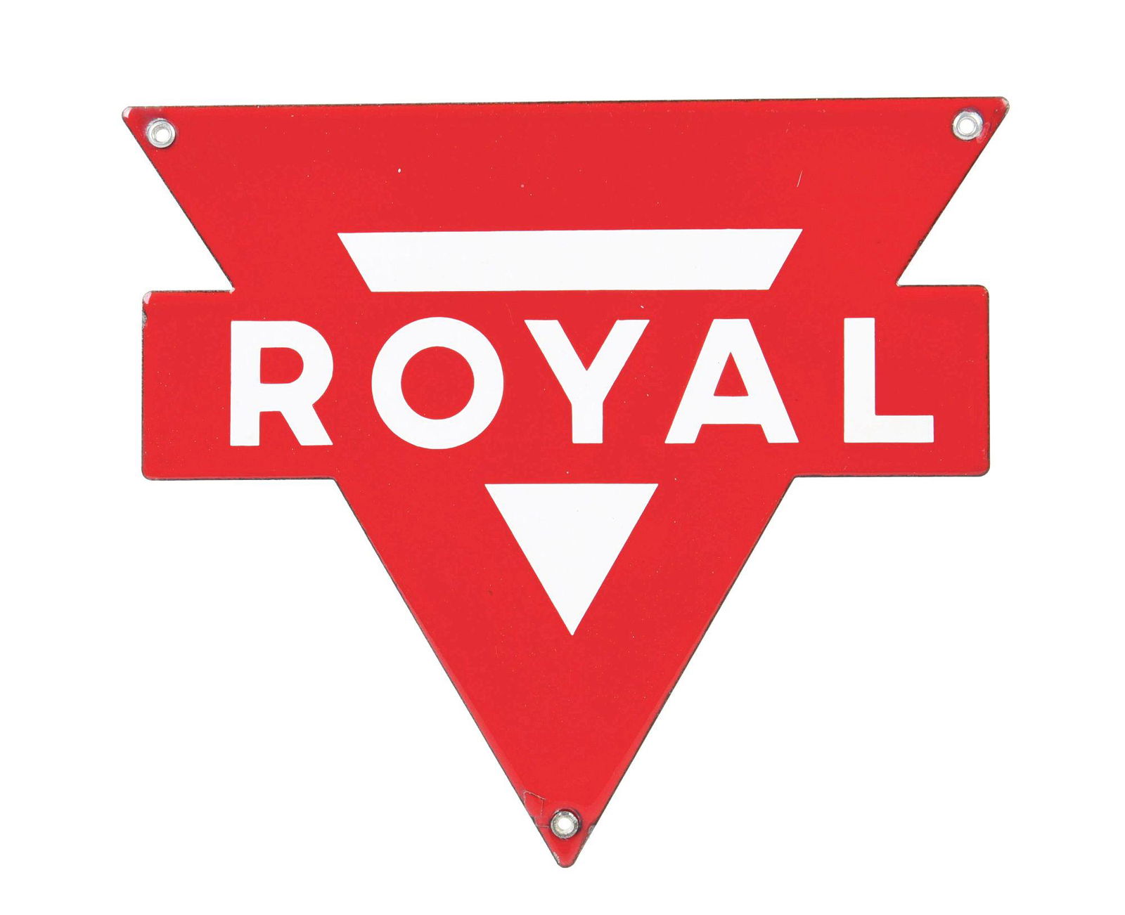 CONOCO ROYAL GASOLINE PORCELAIN PUMP PLATE SIGN. (1 of 2)