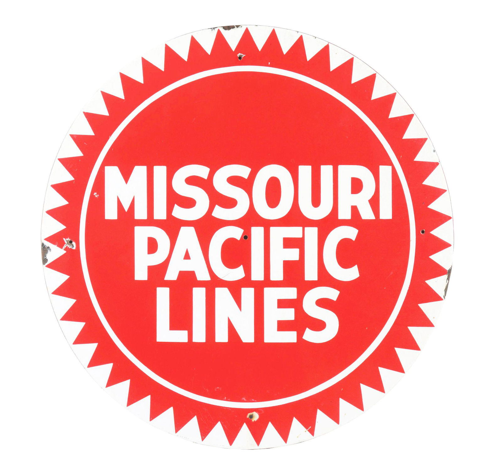 MISSOURI PACIFIC LINES SIGN. (1 of 2)