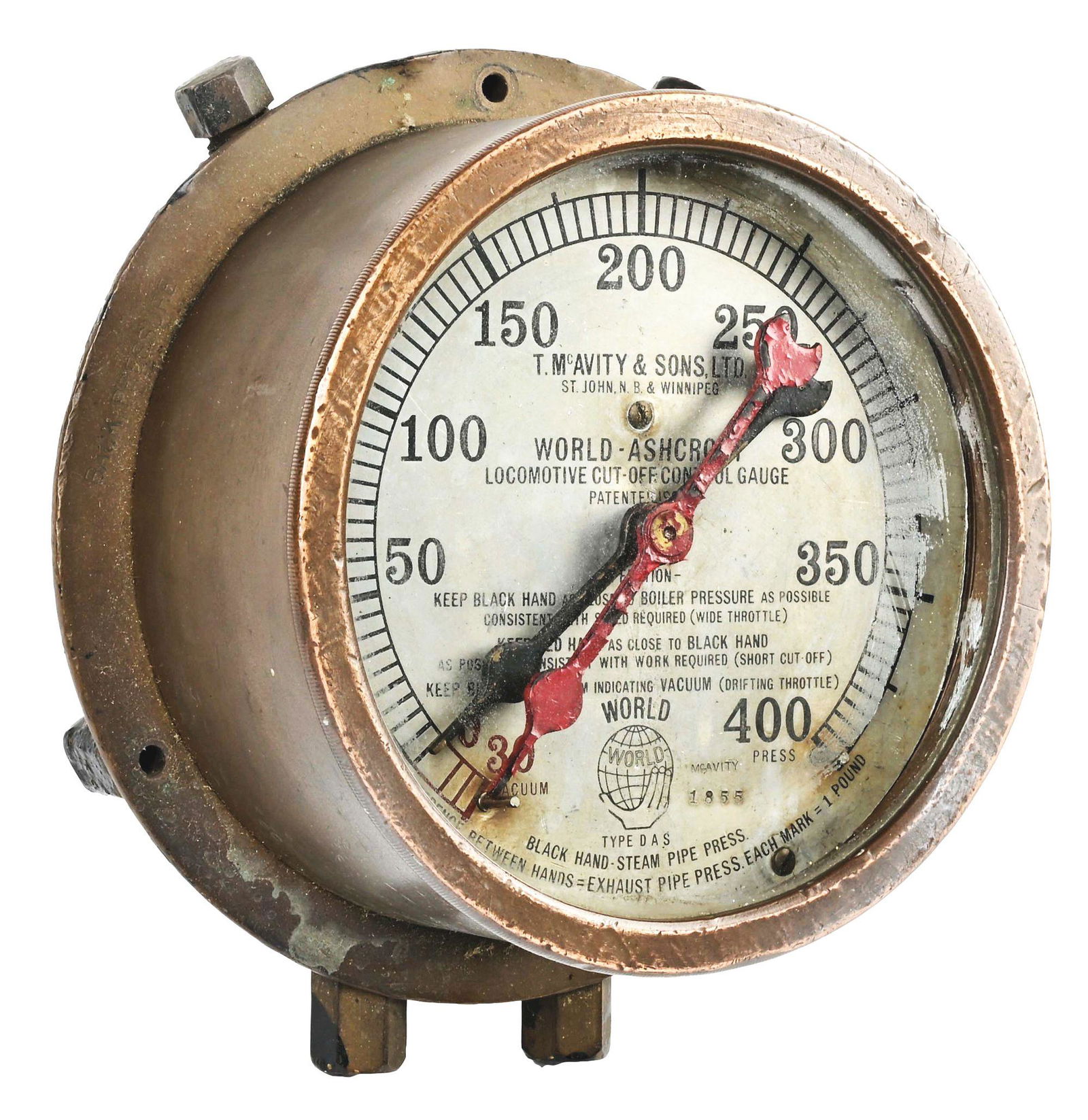 STEAM LOCOMOTIVE GAUGE. (1 of 4)