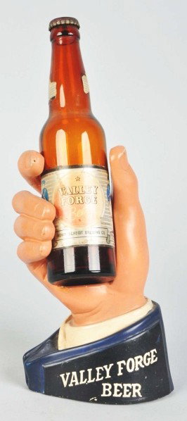 Plaster Valley Forge Advertising Figure.: Description 1950s. Original bottle. Condition (Excellent). Size 13" T.