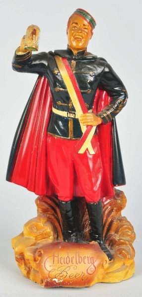 Plaster Heidelberg Beer Advertising Figure.: Description 1940s. Original finish. Condition (Excellent). Size 14" T.