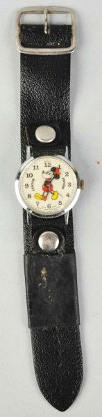 Bradley Walt Disney Mickey Mouse Wrist Watch.: Description Marked "Walt Disney Productions". Appears to have its original band. Well-worn. Condition (Very Good).