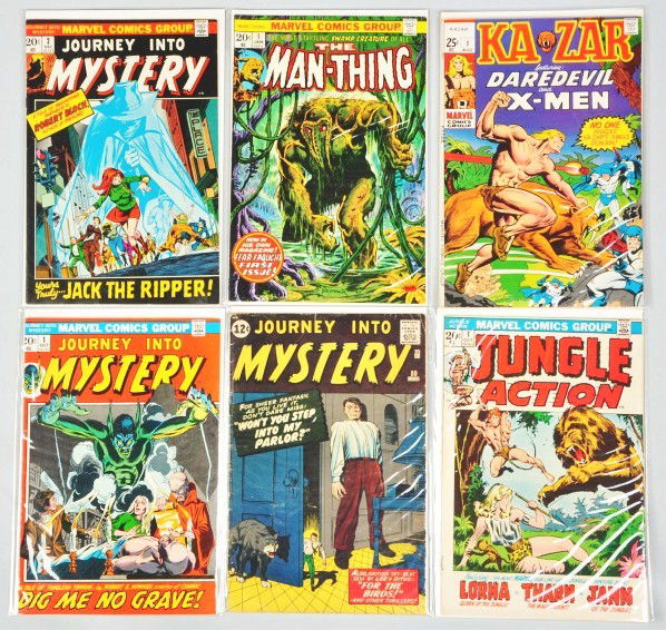 150+ Silver, Bronze, & Modern Age Comic Books.: Description This lot contains a run of John Carter Warlord #1 through #28 and numerous issues of Kull, Ka-Zar, Black Panther, Machine Man, and The Man-Thing. Condition (Fine).