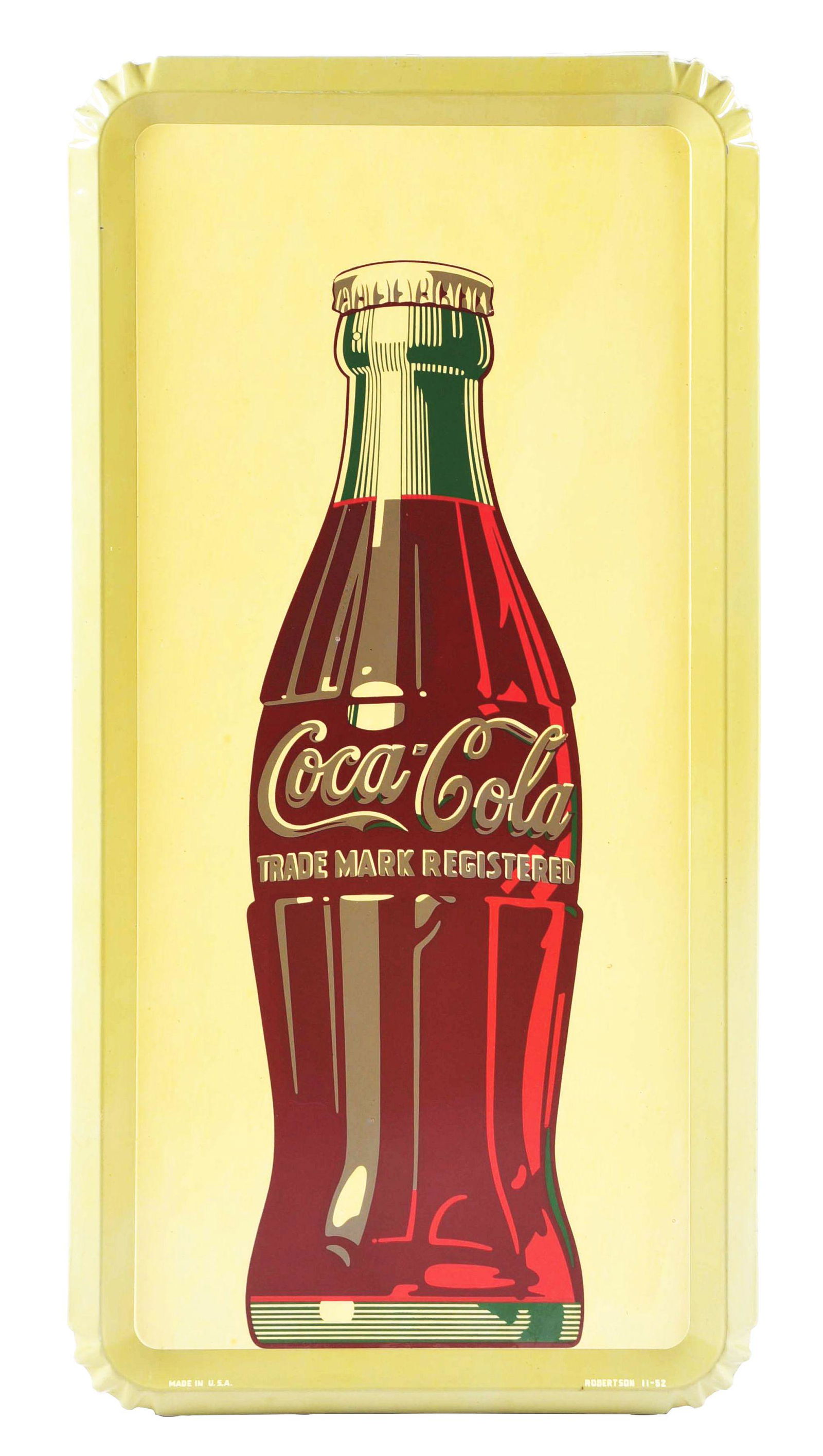 SELF-FRAMED TIN COCA-COLA BOTTLE SIGN. (1 of 4)
