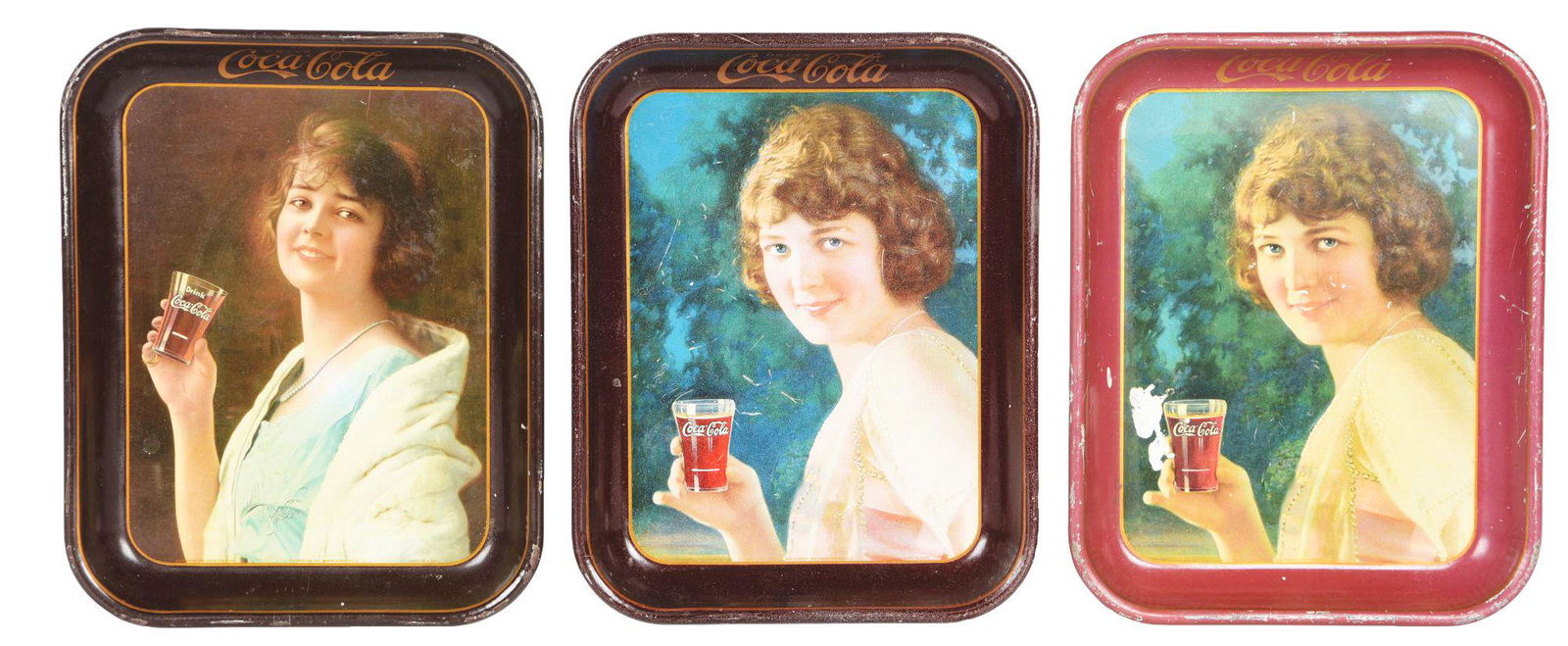 COLLECTION OF 3 COCA-COLA TRAYS. (1 of 5)