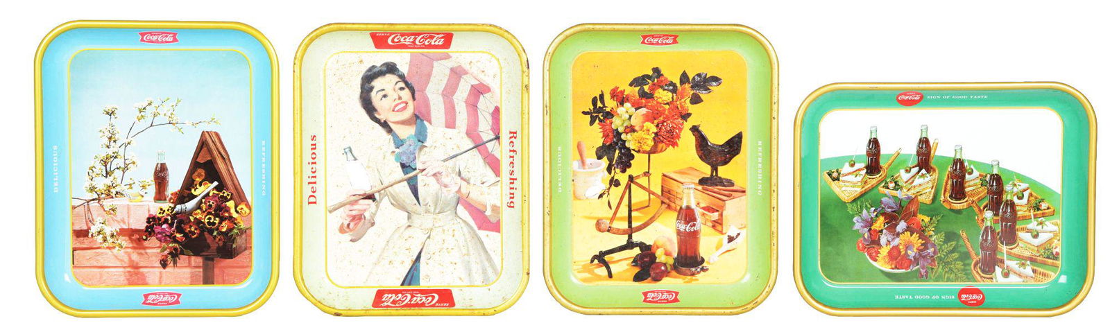 COLLECTION OF 4 COCA-COLA TRAYS. (1 of 6)