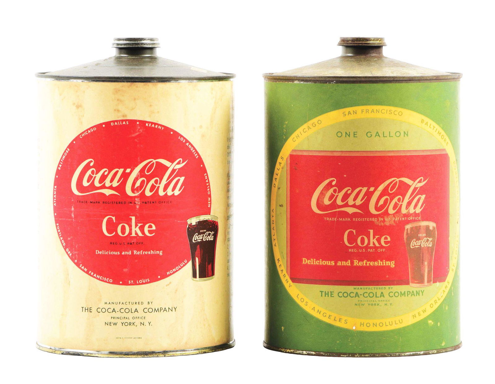 COLLECTION OF 2 COCA-COLA SYRUP TINS. (1 of 4)