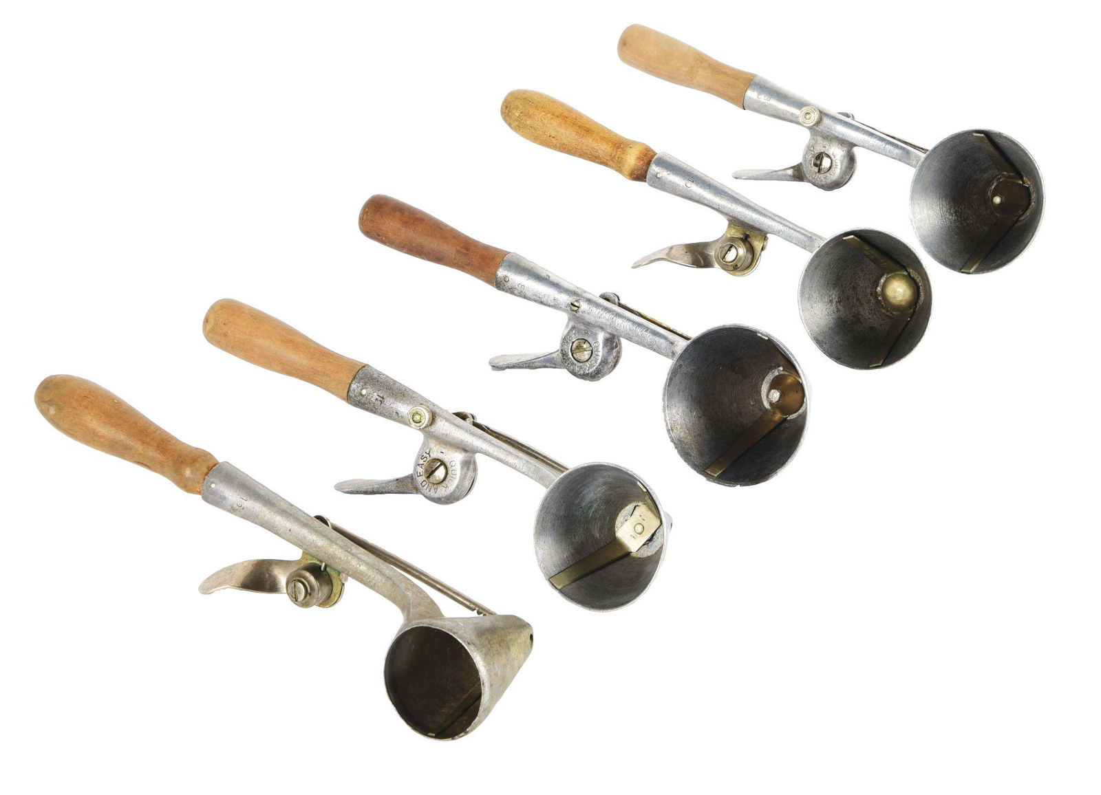 LOT OF 5: CONE SHAPED ICE CREAM SCOOPS. (1 of 4)