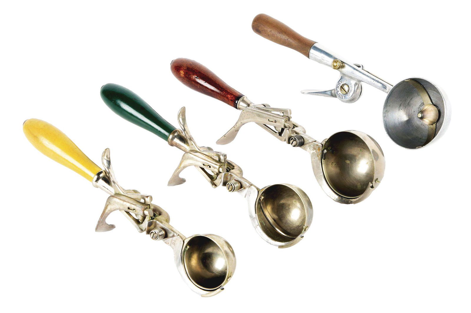 LOT OF 4: VINTAGE ICE CREAM SCOOPS. (1 of 4)