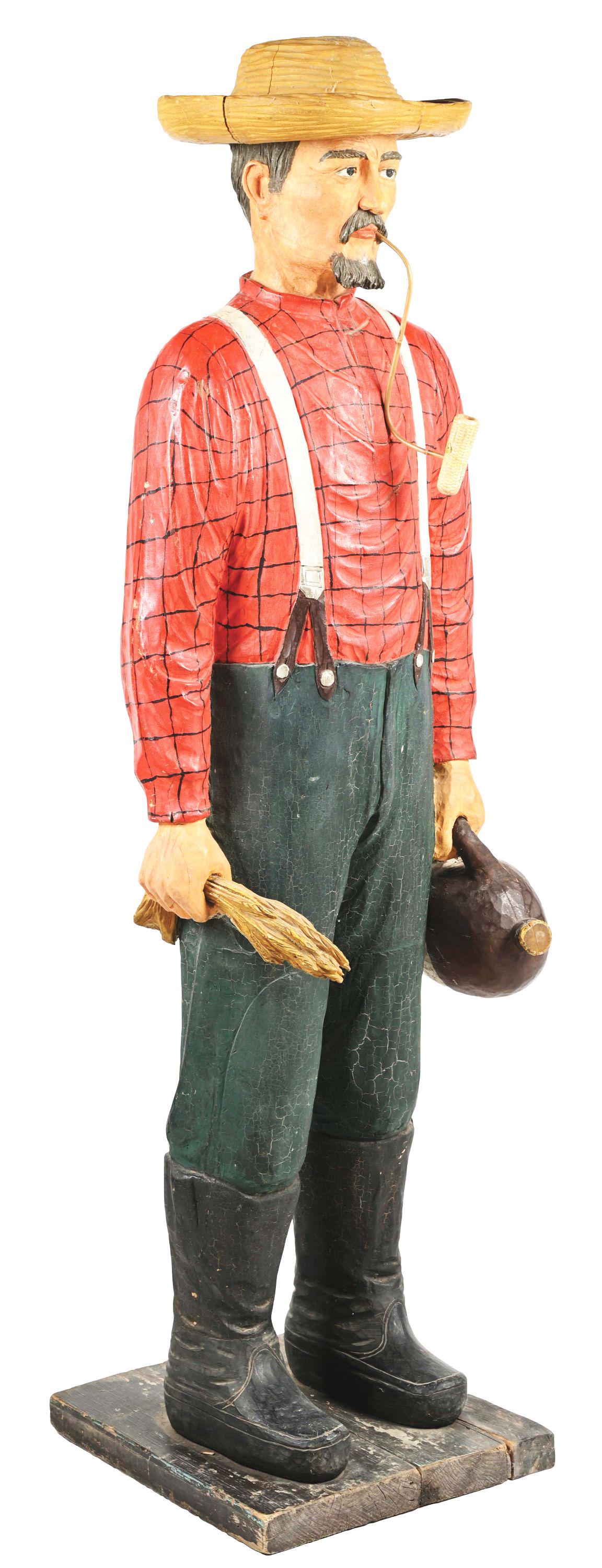 1900 BELLEVILLE ILLINOIS STREET FAIR CARVED MASCOT/ FAIR MARSHAL FIGURE. (1 of 10)