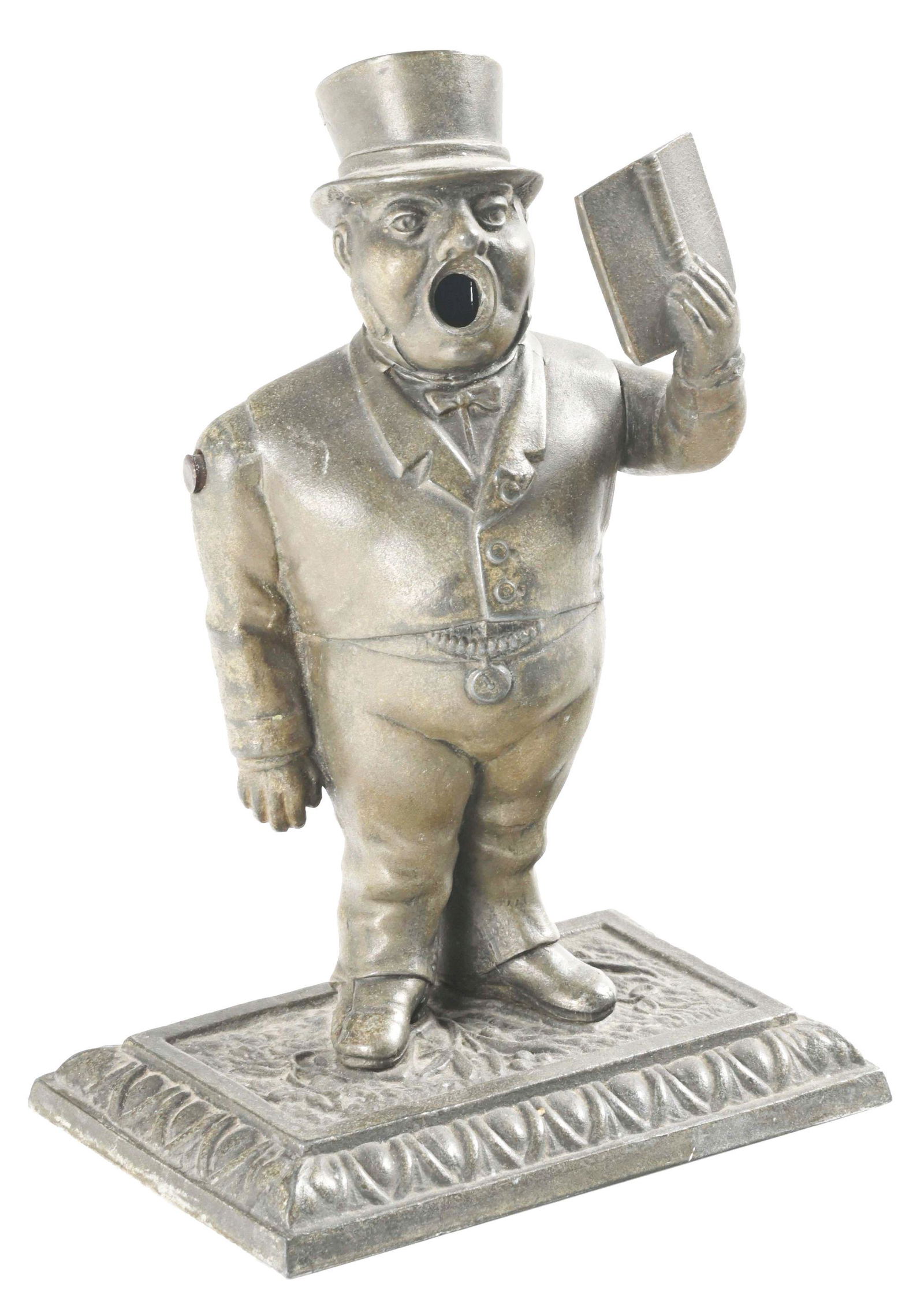 FIGURAL TOWN CRIER CIGAR CUTTER. (1 of 4)