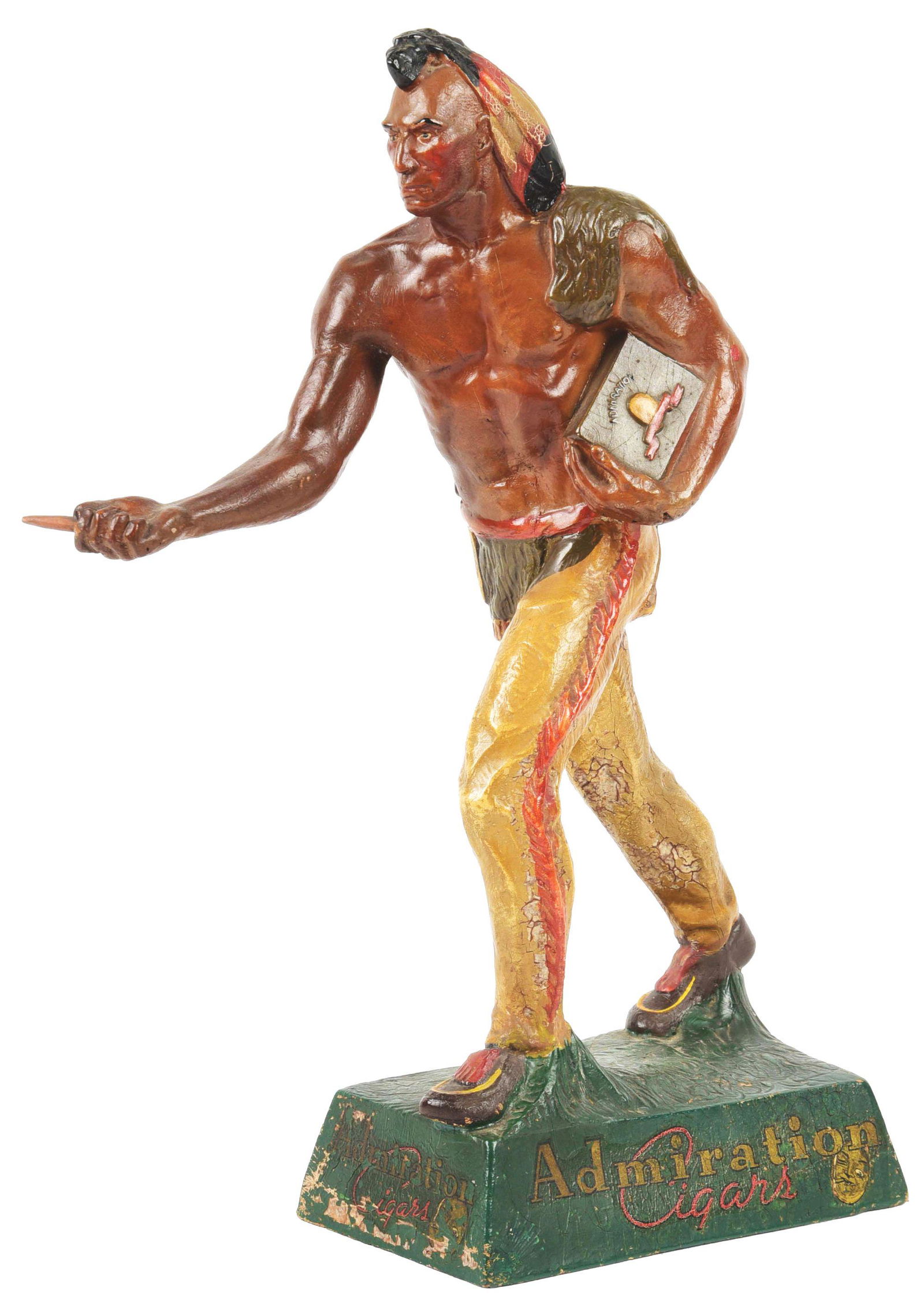 WOODEN ADMIRATION CIGARS NATIVE AMERICAN STATUE. (1 of 6)