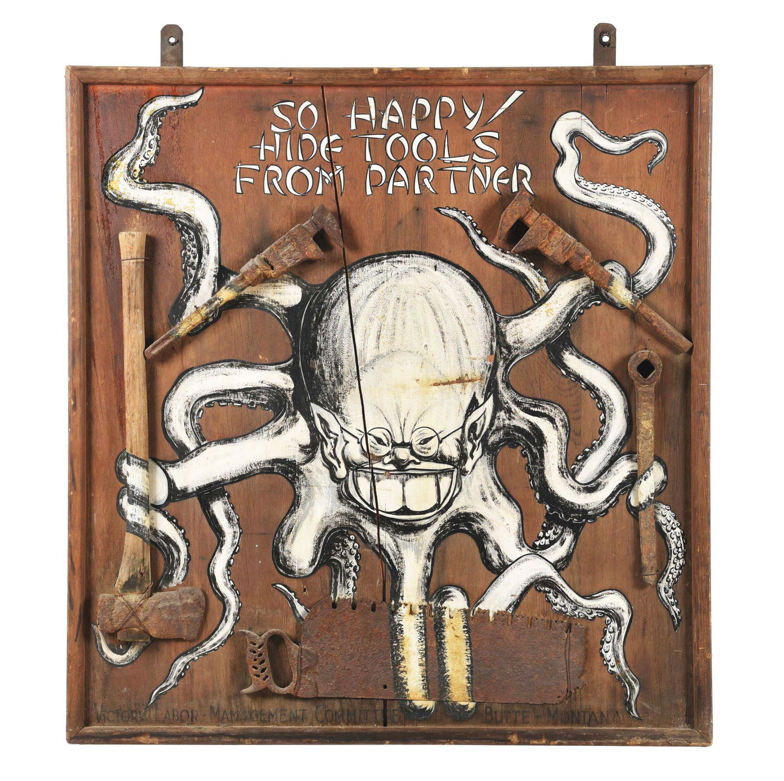 HISTORICAL WOODEN BUTTE, MONTANA SIGN. (1 of 2)