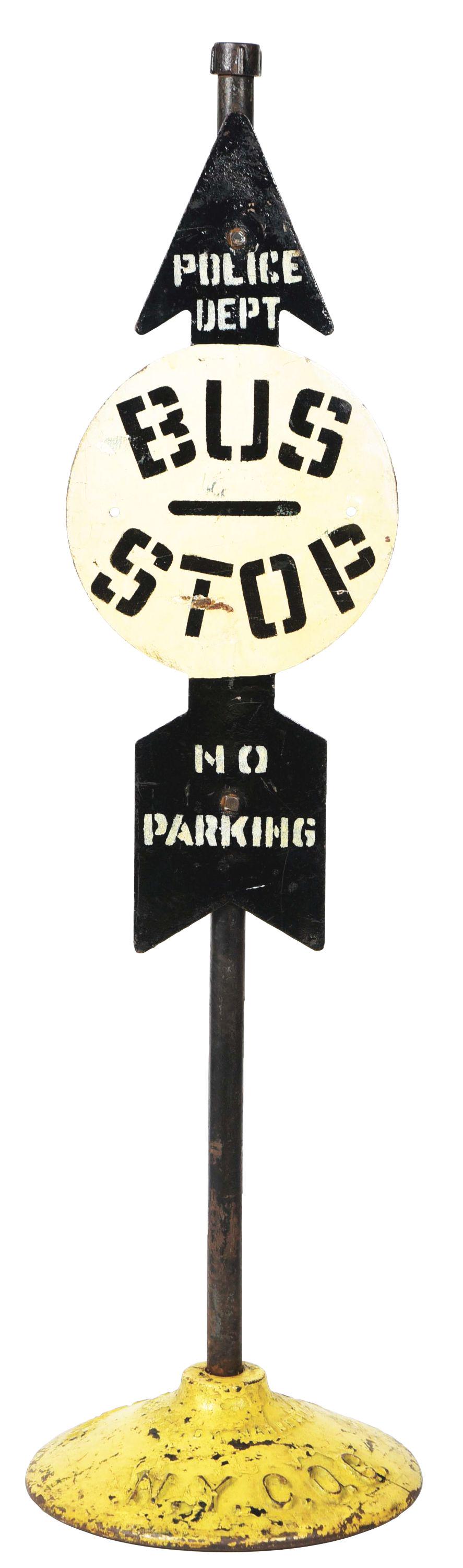 BUS STOP LOLLIPOP SIGN. (1 of 3)