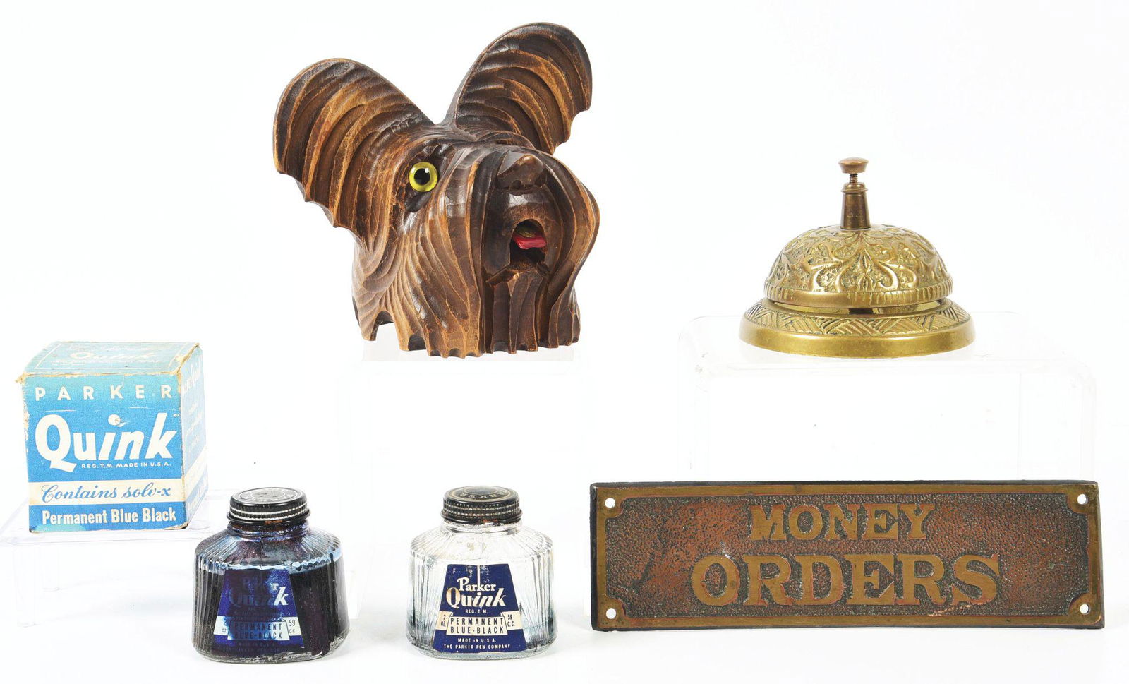 COLLECTION OF 5 EARLY 1900'S FRONT DESK PIECES. (1 of 3)