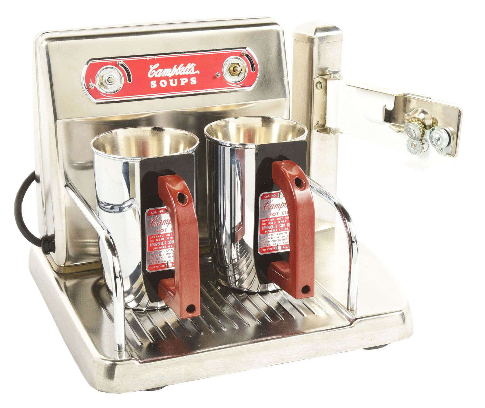 CAMPBELL'S COUNTER KITCHEN SOUP HEATER AND CAN OPENER. (1 of 5)