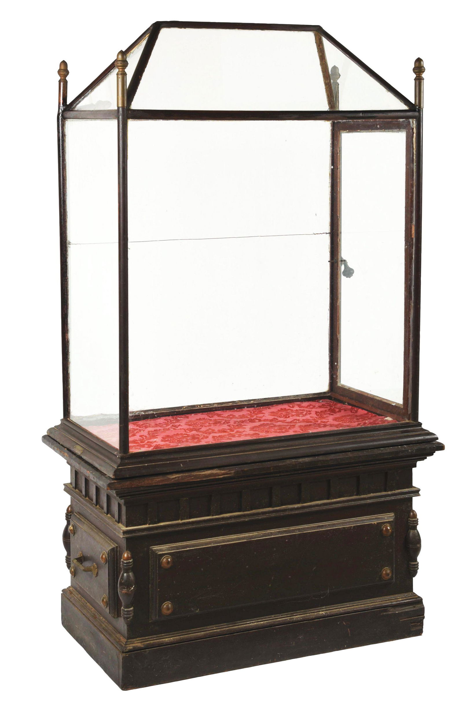 4 SIDED GLASS DISPLAY CASE W/ STAND. (1 of 7)