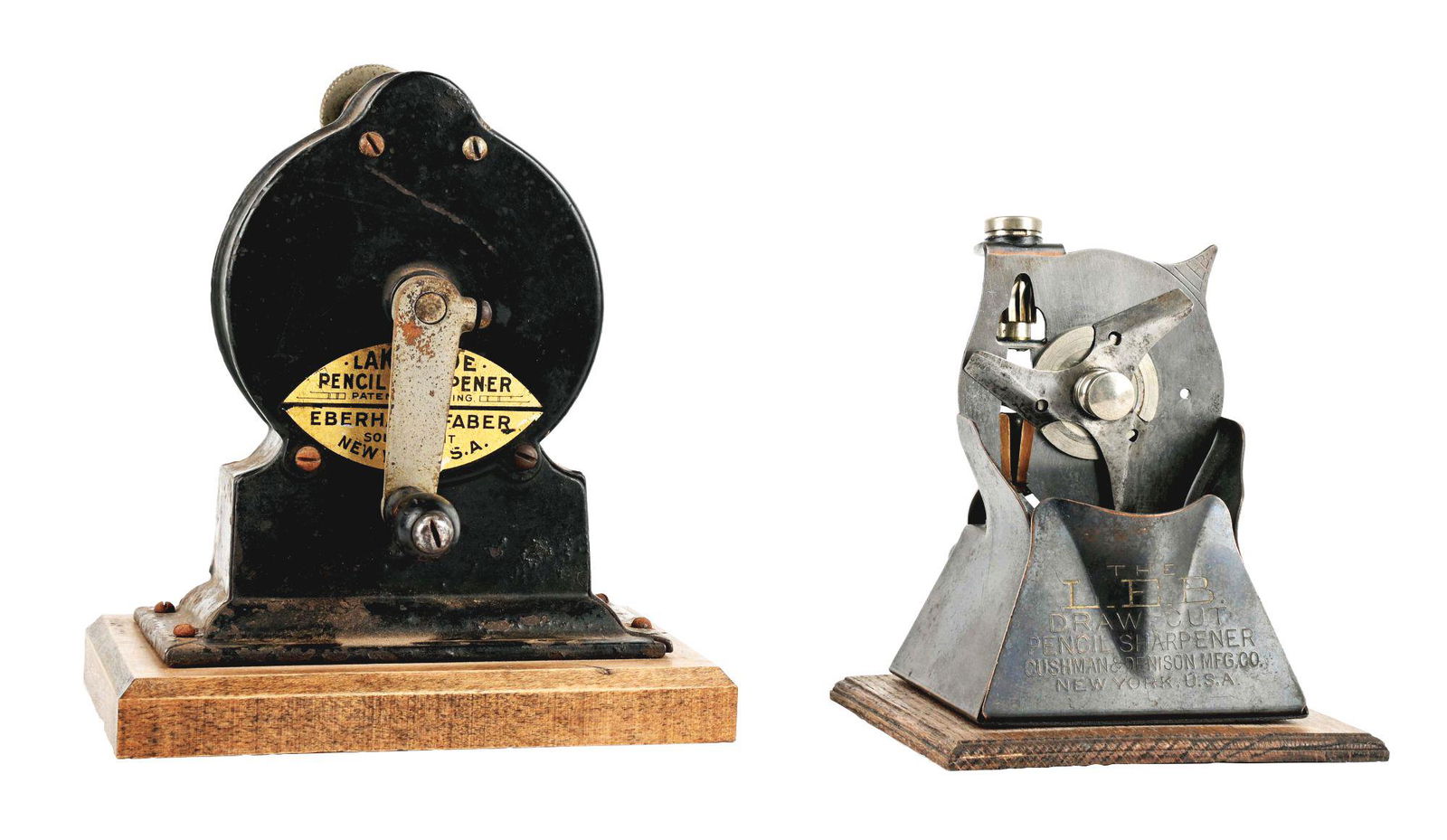 LOT OF 2: LAKESIDE AND L.E.B. PENCIL SHARPENERS. (1 of 4)