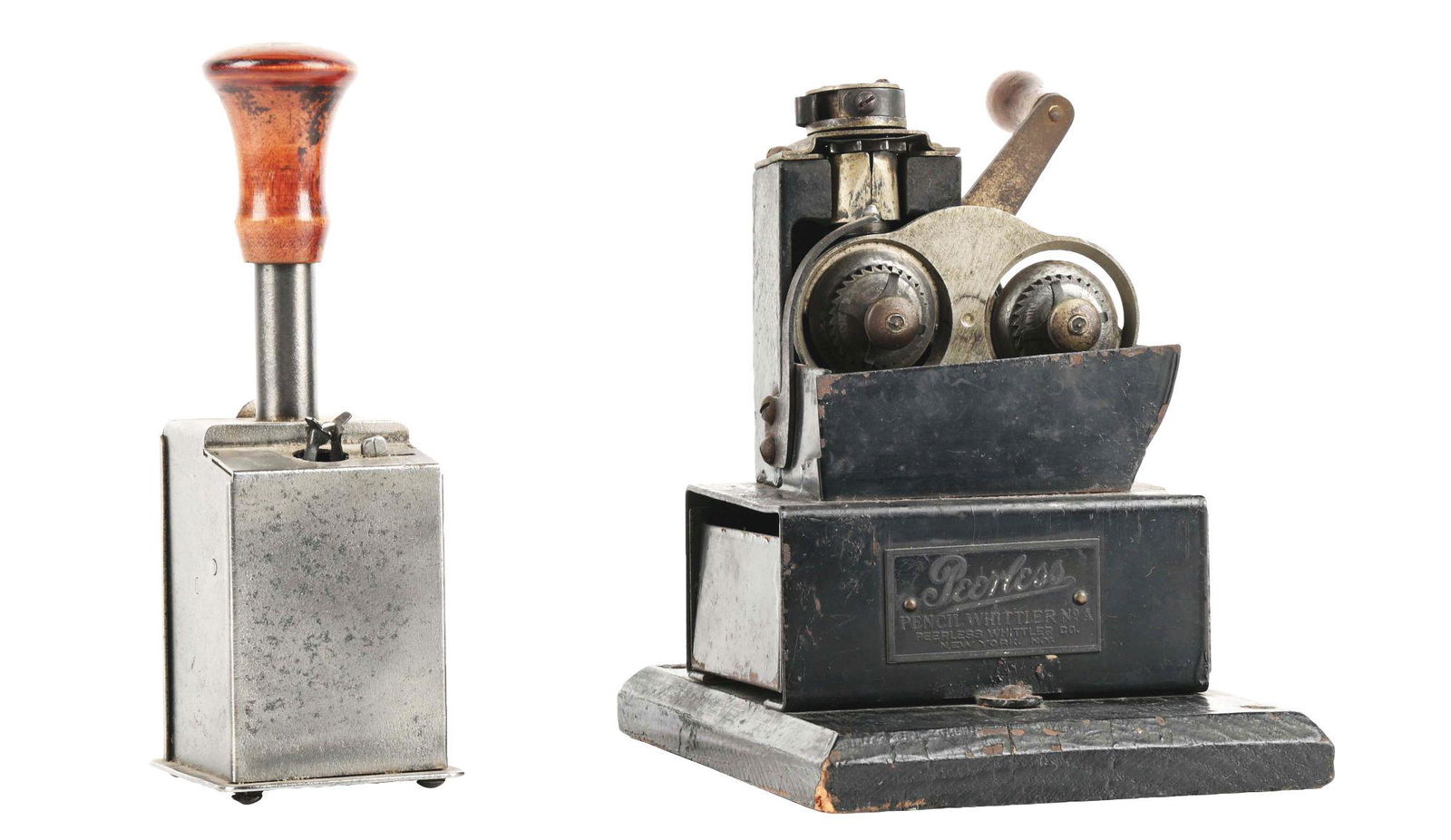 LOT OF 2: NEW ERA AND PEERLESS WHITTLER PENCIL SHARPENERS. (1 of 4)