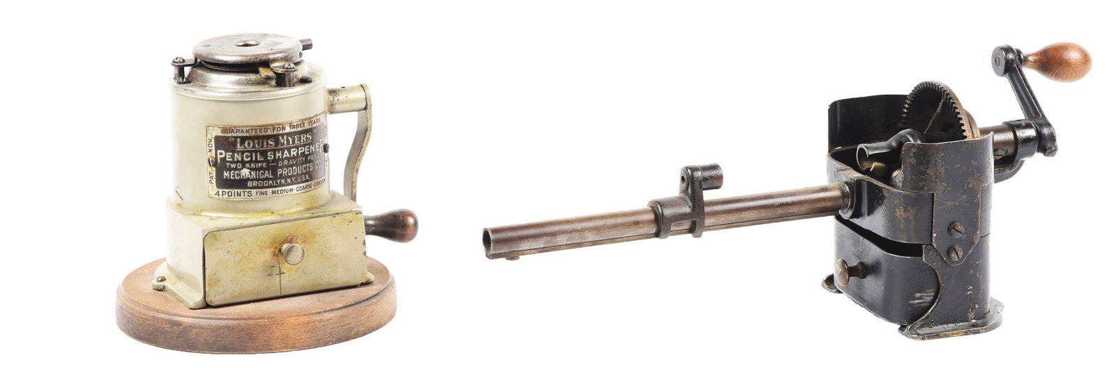 LOT OF 2: LOUIS & MYERS AND QUAIL PENCIL SHARPENERS. (1 of 4)