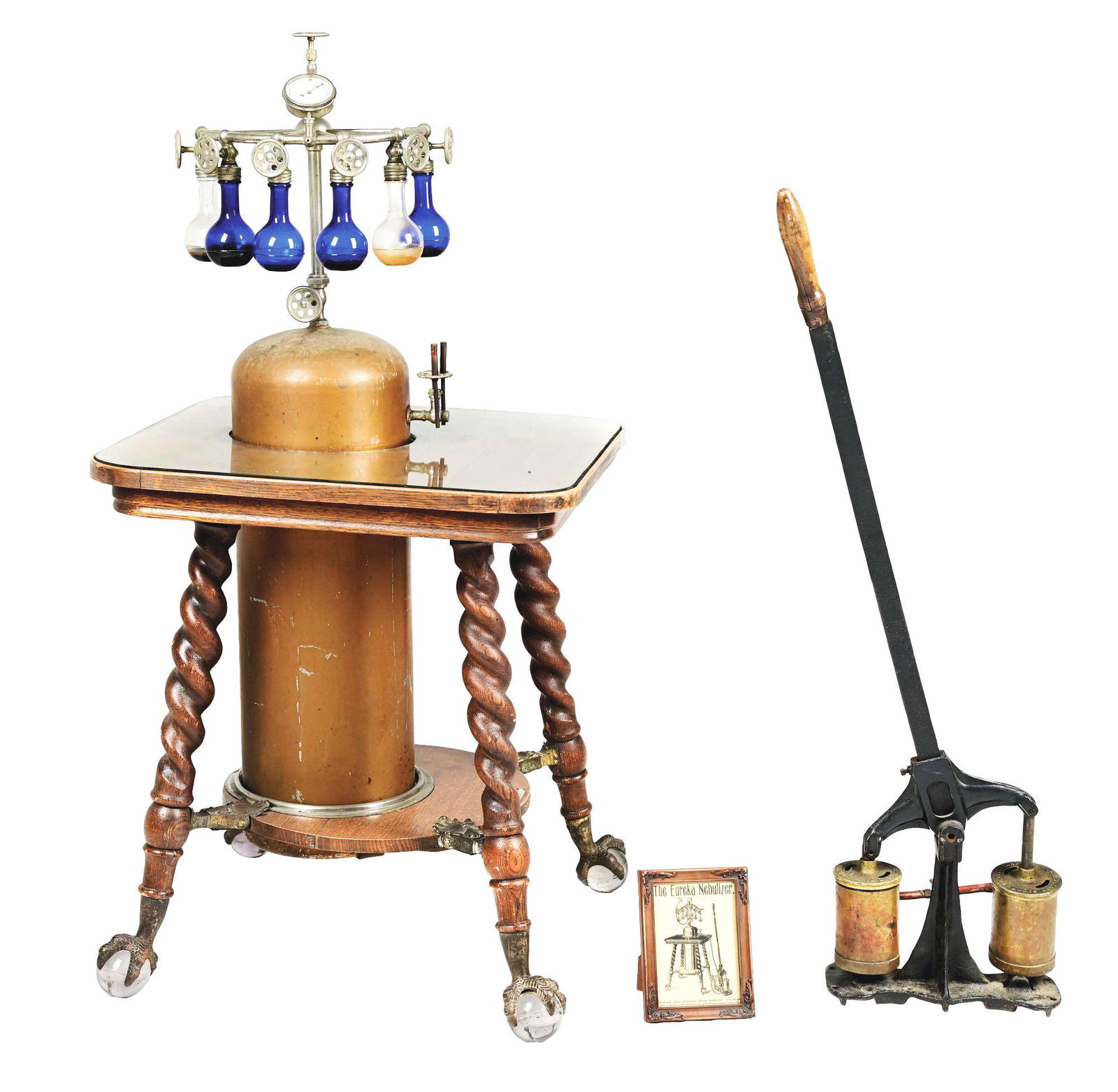 RARE 1901 "THE EUREKA NEBULIZER" MACHINE. (1 of 11)