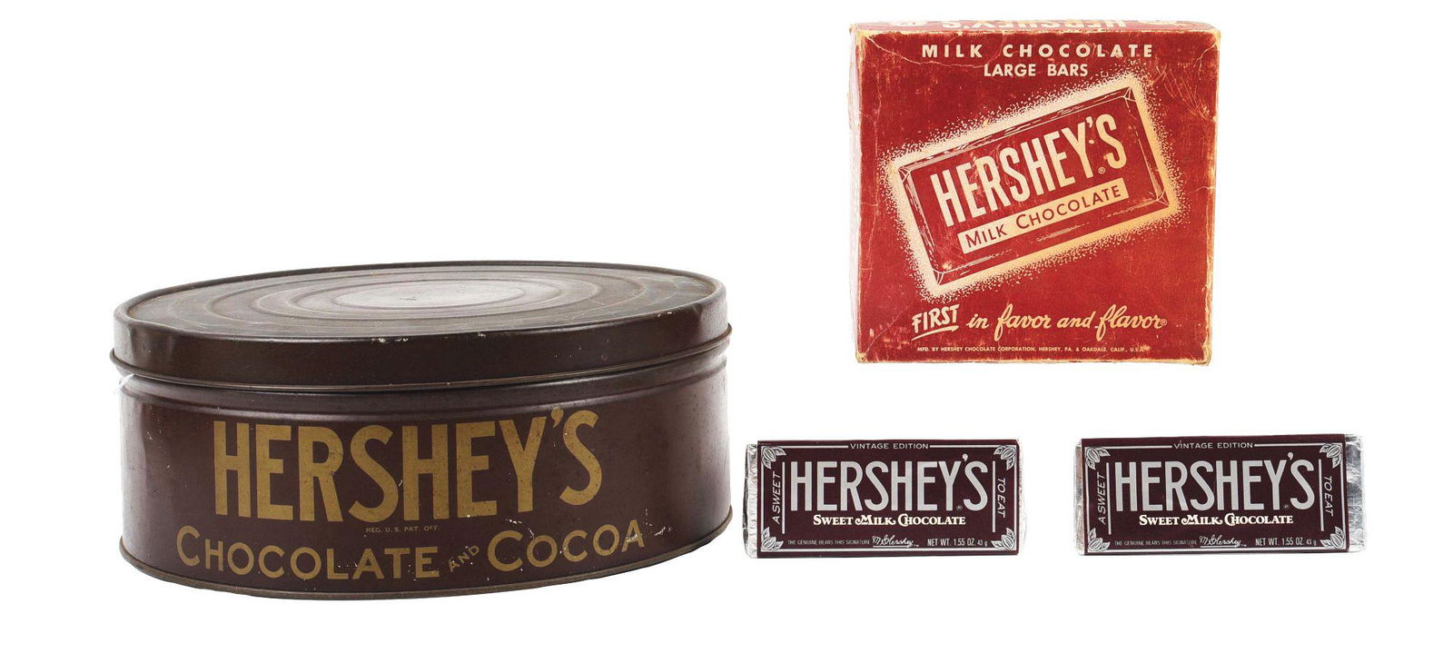 COLLECTION OF 4 EARLY 1900'S HERSHEY'S CHOCOLATE ITEMS. (1 of 2)